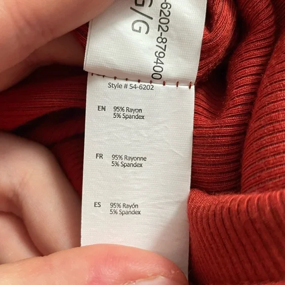 SWS Essentials Rust Orange Button Tank Top - Picture 5 of 5